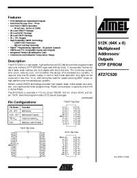 Datasheet AT27C520 manufacturer ATMEL