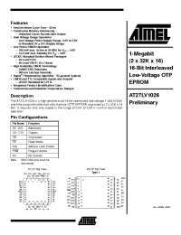 Datasheet AT27LV1026-35JC manufacturer ATMEL