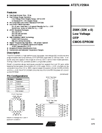 Datasheet AT27LV256A-12TC manufacturer ATMEL