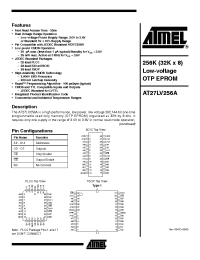 Datasheet AT27LV256A-55 manufacturer ATMEL