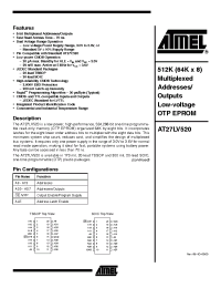 Datasheet AT27LV520-70SC manufacturer ATMEL