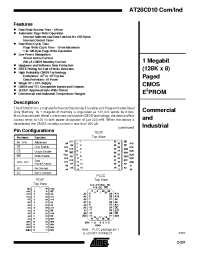 Datasheet AT28C010E-12UM/883 manufacturer ATMEL