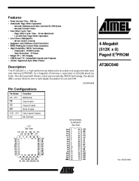 Datasheet AT28C040 manufacturer ATMEL