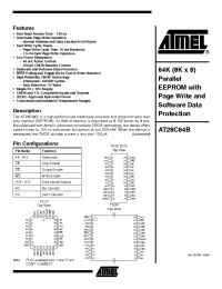 Datasheet AT28C64B-20PC manufacturer ATMEL