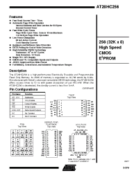 Datasheet AT28HC256-12PC manufacturer ATMEL