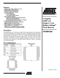 Datasheet AT29BV020-12 manufacturer ATMEL