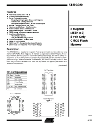 Datasheet AT29C020-12C manufacturer ATMEL