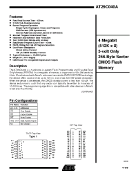 Datasheet AT29C040A-20C manufacturer ATMEL