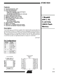 Datasheet AT29C1024-15JI manufacturer ATMEL