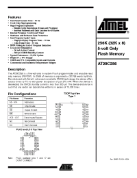 Datasheet AT29C256-70PC manufacturer ATMEL
