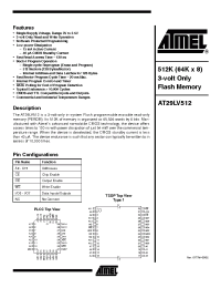 Datasheet AT29LV512-12JC manufacturer ATMEL