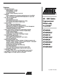 Datasheet AT40K10LV-3 manufacturer ATMEL