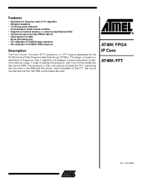 Datasheet AT40K-FFT manufacturer ATMEL