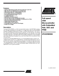 Datasheet AT43USB355E-AC manufacturer ATMEL