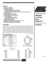 Datasheet AT45D041-RC manufacturer ATMEL