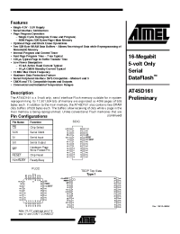 Datasheet AT45D161-JC manufacturer ATMEL