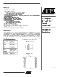 Datasheet AT45DB321 manufacturer ATMEL