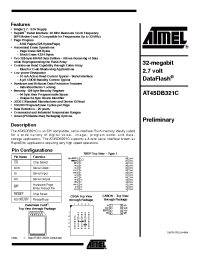 Datasheet AT45DB321C-TC manufacturer ATMEL