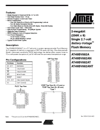 Datasheet AT49BV002AN-70VI manufacturer ATMEL