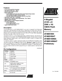 Datasheet AT49BV004T-12TI manufacturer ATMEL