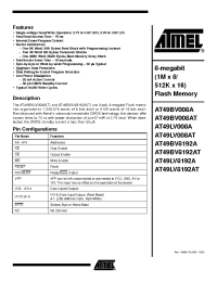 Datasheet AT49BV008A-90 manufacturer ATMEL