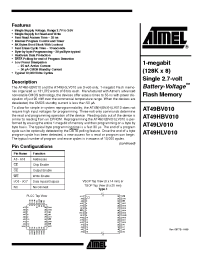 Datasheet AT49BV010-12 manufacturer ATMEL