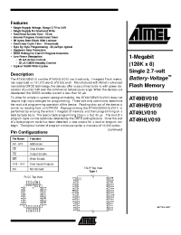 Datasheet AT49BV010-15TI manufacturer ATMEL