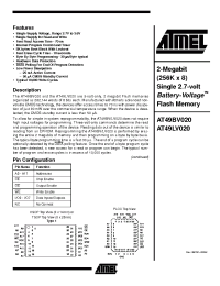 Datasheet AT49BV020 manufacturer ATMEL