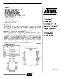 Datasheet AT49BV020-20 manufacturer ATMEL