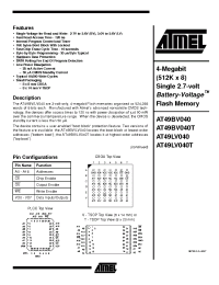 Datasheet AT49BV040-15TI manufacturer ATMEL