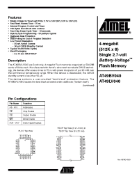 Datasheet AT49BV040-90TI manufacturer ATMEL