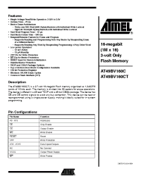 Datasheet AT49BV160C manufacturer ATMEL