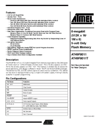 Datasheet AT49F8011-70TC manufacturer ATMEL
