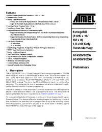 Datasheet AT49SV802AT-90TI manufacturer ATMEL