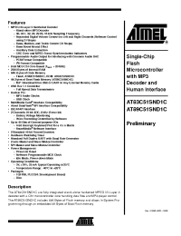 Datasheet AT83C51SND1C-RO manufacturer ATMEL