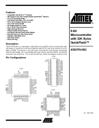 Datasheet AT87F51RC manufacturer ATMEL