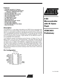 Datasheet AT89C4051 manufacturer ATMEL