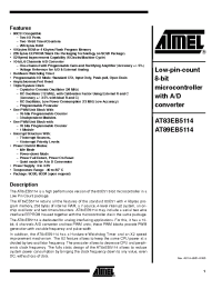 Datasheet AT89EB5114-TGSIL manufacturer ATMEL