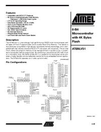 Datasheet AT89LV51-12PC manufacturer ATMEL