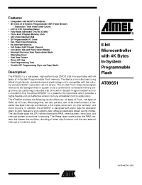 Datasheet AT89S51-33JC manufacturer ATMEL