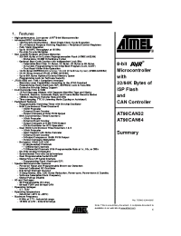 Datasheet AT90CAN128-UL manufacturer ATMEL