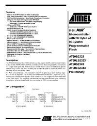 Datasheet AT90LS2323-4PC manufacturer ATMEL