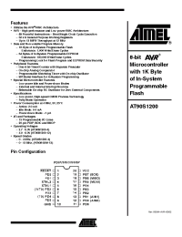 Datasheet AT90S1200 manufacturer ATMEL