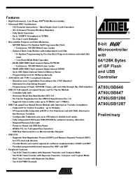 Datasheet AT90USB1287-16MU manufacturer ATMEL