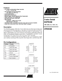 Datasheet AT93C86-10SE-2.7 manufacturer ATMEL