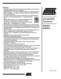 Datasheet ATA5824 manufacturer ATMEL
