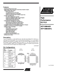 Datasheet ATF1500ABV-15JC manufacturer ATMEL