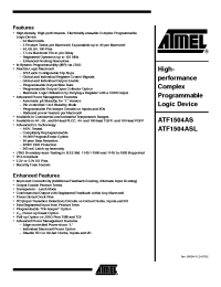 Datasheet ATF1504AS-7JC44 manufacturer ATMEL