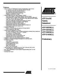 Datasheet ATF1508SE-10AC100 manufacturer ATMEL