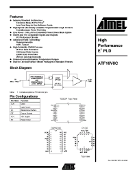 Datasheet ATF16V8C-7JI manufacturer ATMEL